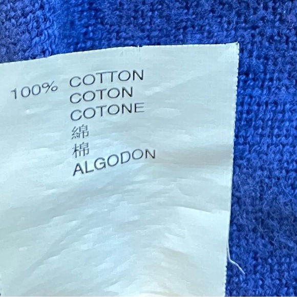 Gap royal blue button up 100% Cotton vneck 3/4 sleeve cardigan womens size Small - Picture 7 of 10